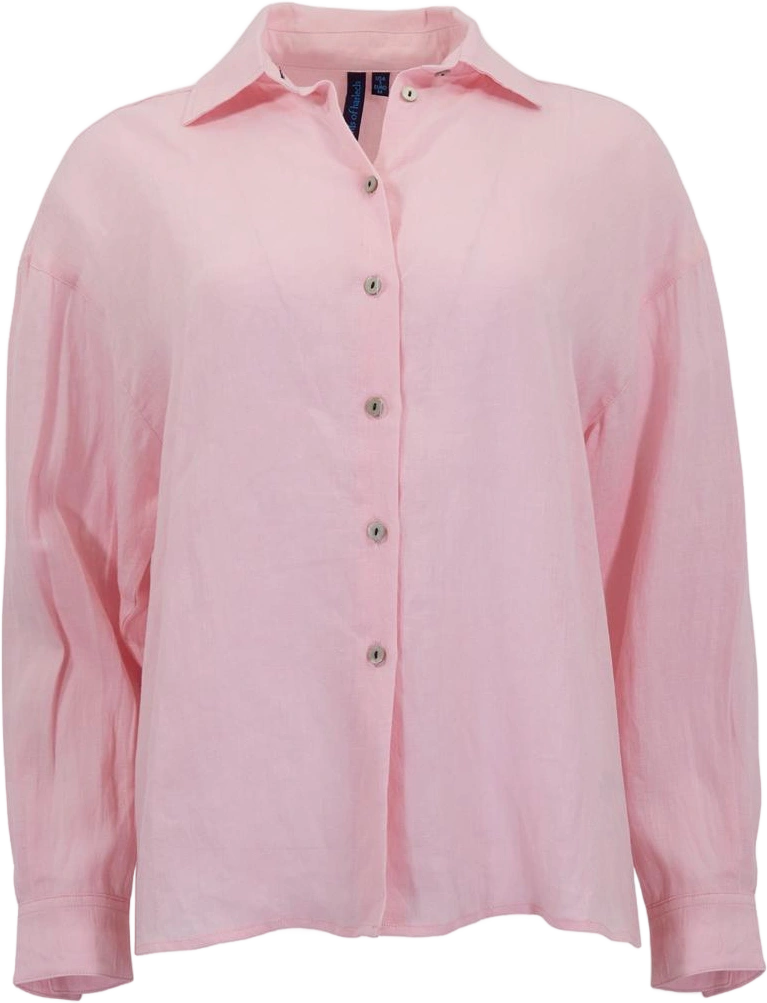Lydia Fresh Pink Womens Linen Shirt