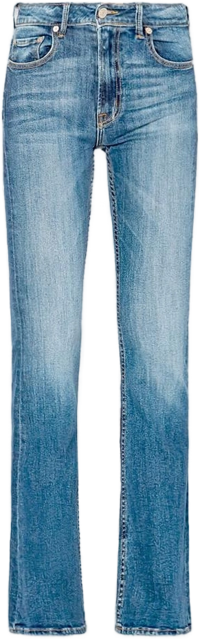 "Blue Celine High Rise Bootcut In Plaine