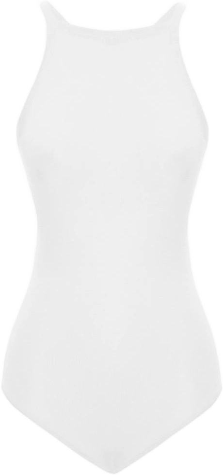 Women's White Greta Halter Neck Bodysuit In Ecru