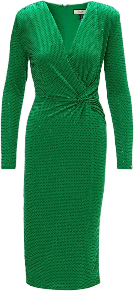 Women's Stud-Embellished Midi Dress Green