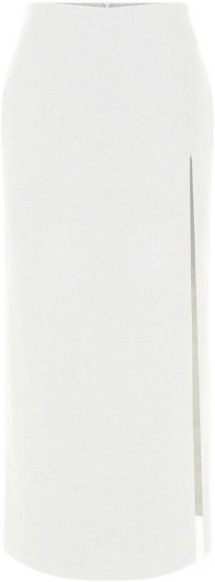 Women's White Lea Maxi Skirt In Blanche