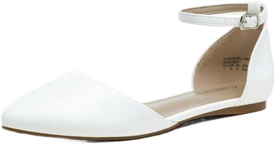 Ballerina con cinturino 'DREAM PAIRS Ballerinas Damen Flache Schuhe' bianco