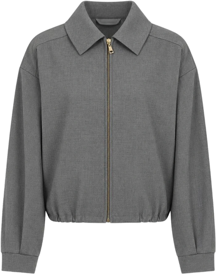 Giacca di mezza stagione 'Short zip-up jacket' grigio