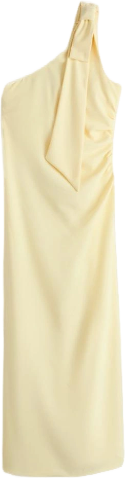 Vestido de noche amarillo claro