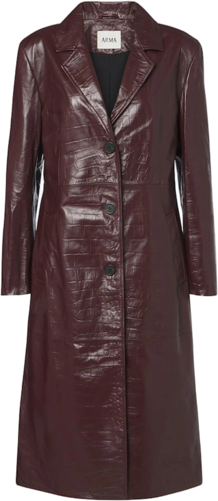 Arma Aisa croc-effect leather coat