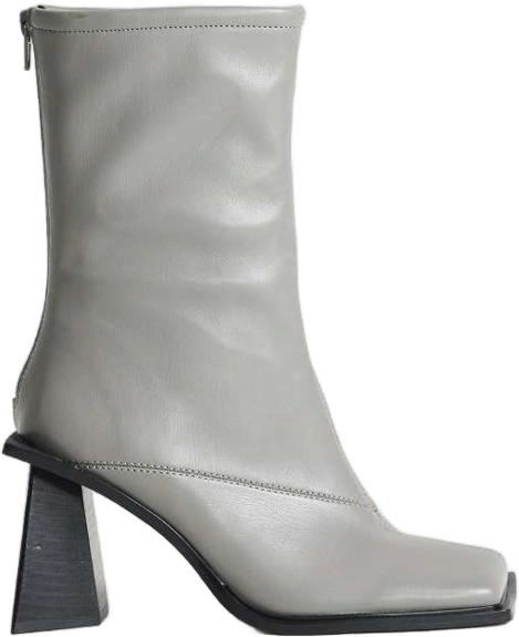 Kiara bottines à talons avec rand étendu grises