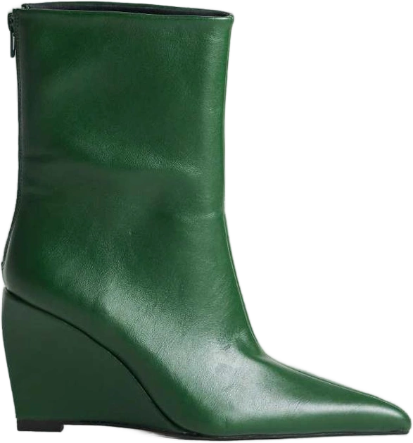 Kendrick bottines à talon compensé sculpté vert foncé