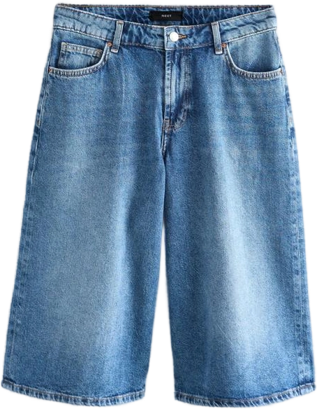 Dark Blue Longline Jort Denim Shorts