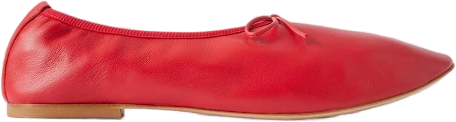 The High Vamp Leather Ballet Flats