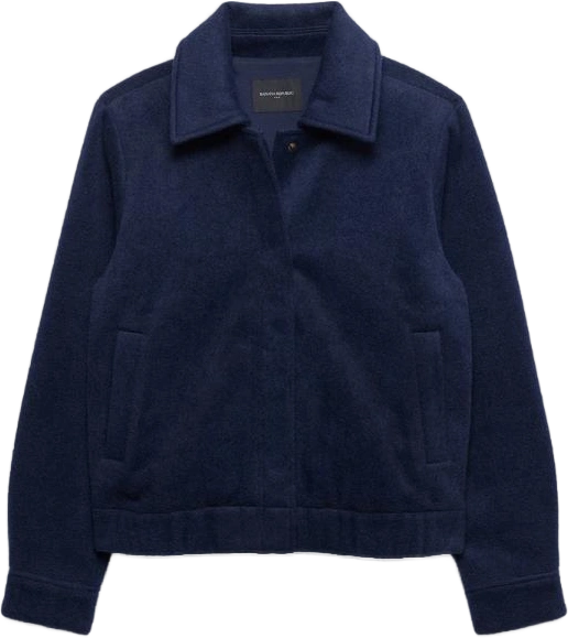 Knit Melton Short Jacket