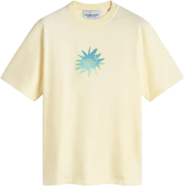 LES HÉRITIERS x Mas Sorrer Sunset printed T-shirt - Yellow