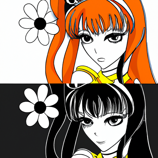 Example of visual style of Manga