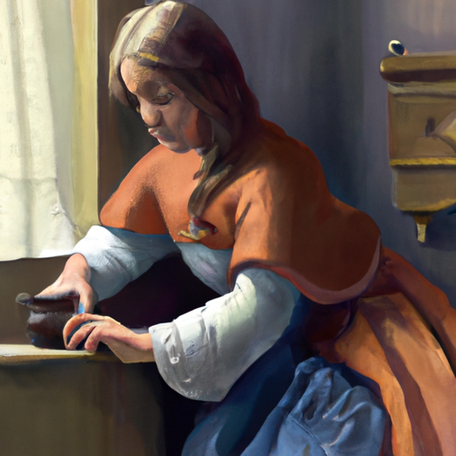Example of visual style of Vermeer