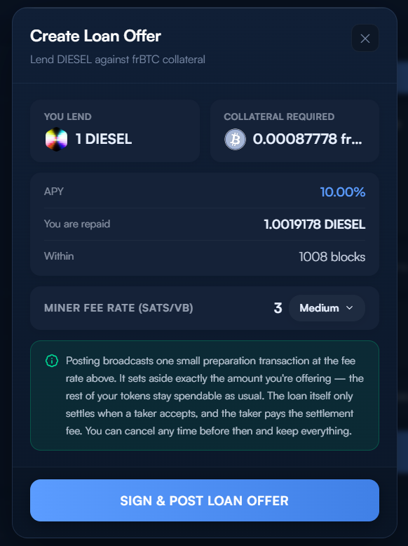 The offer summary before you sign