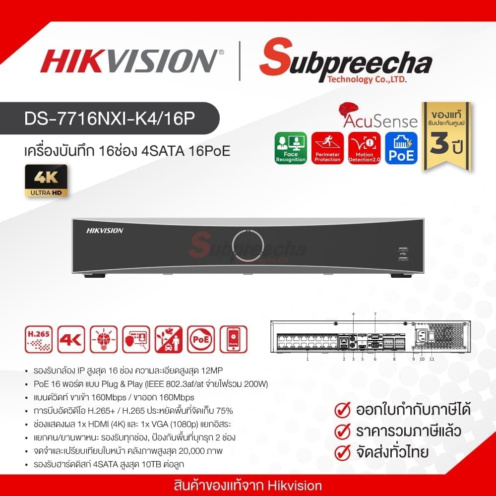 DS7716NXIK416P35 ทรัพย์ปรีชา เทคโนโลยี