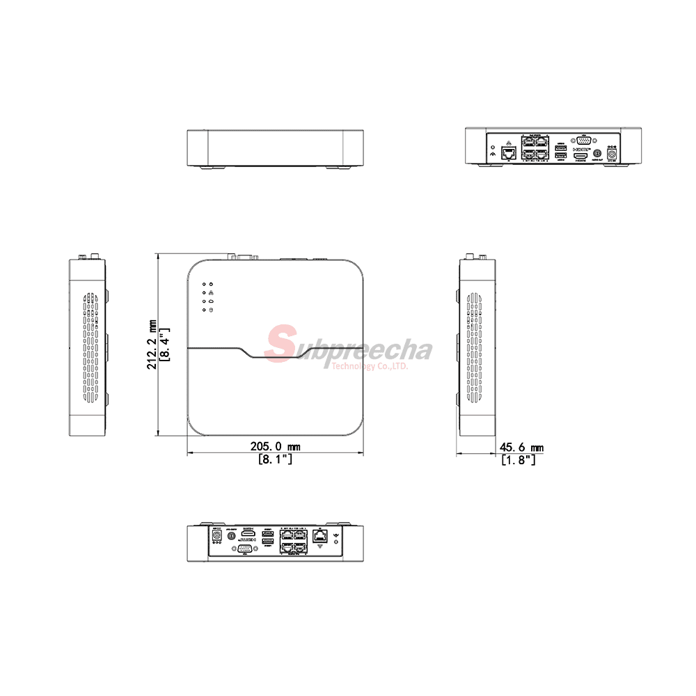 NVR30104LS3P4Dimensions1 ทรัพย์ปรีชา เทคโนโลยี