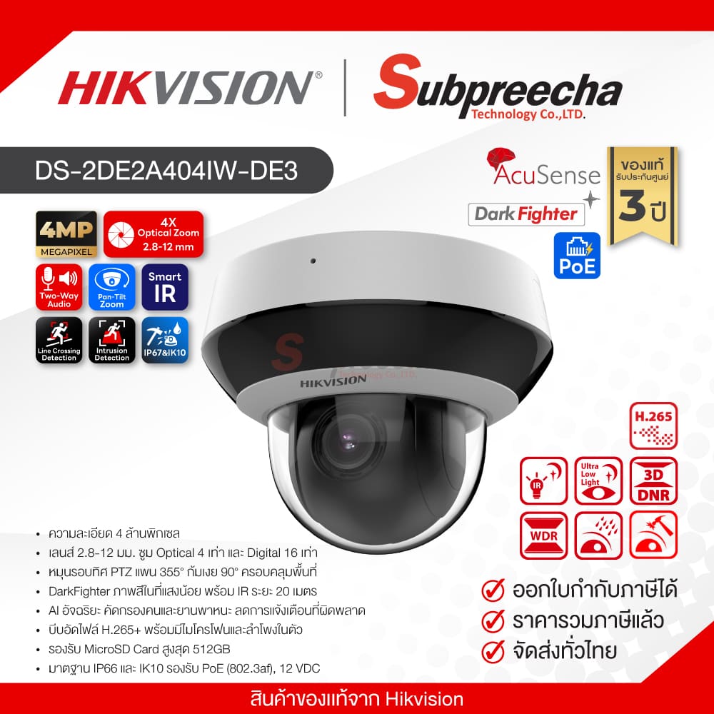 DS2DE2A404IWG1E31 ทรัพย์ปรีชา เทคโนโลยี