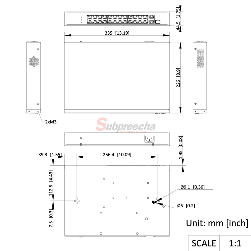 DS3E1326PEIMDimensionsimage11 ทรัพย์ปรีชา เทคโนโลยี