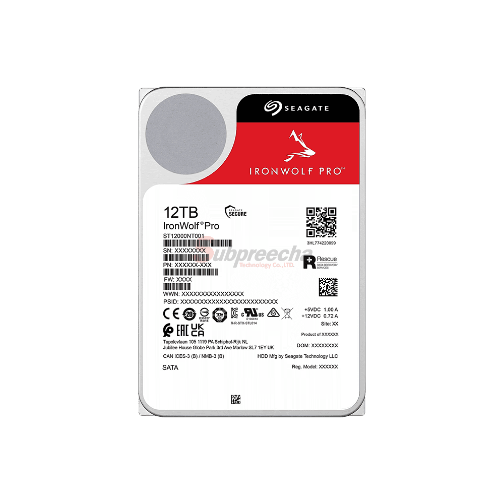 HDD 12 TB SGT IRONWOLF112 ทรัพย์ปรีชา เทคโนโลยี