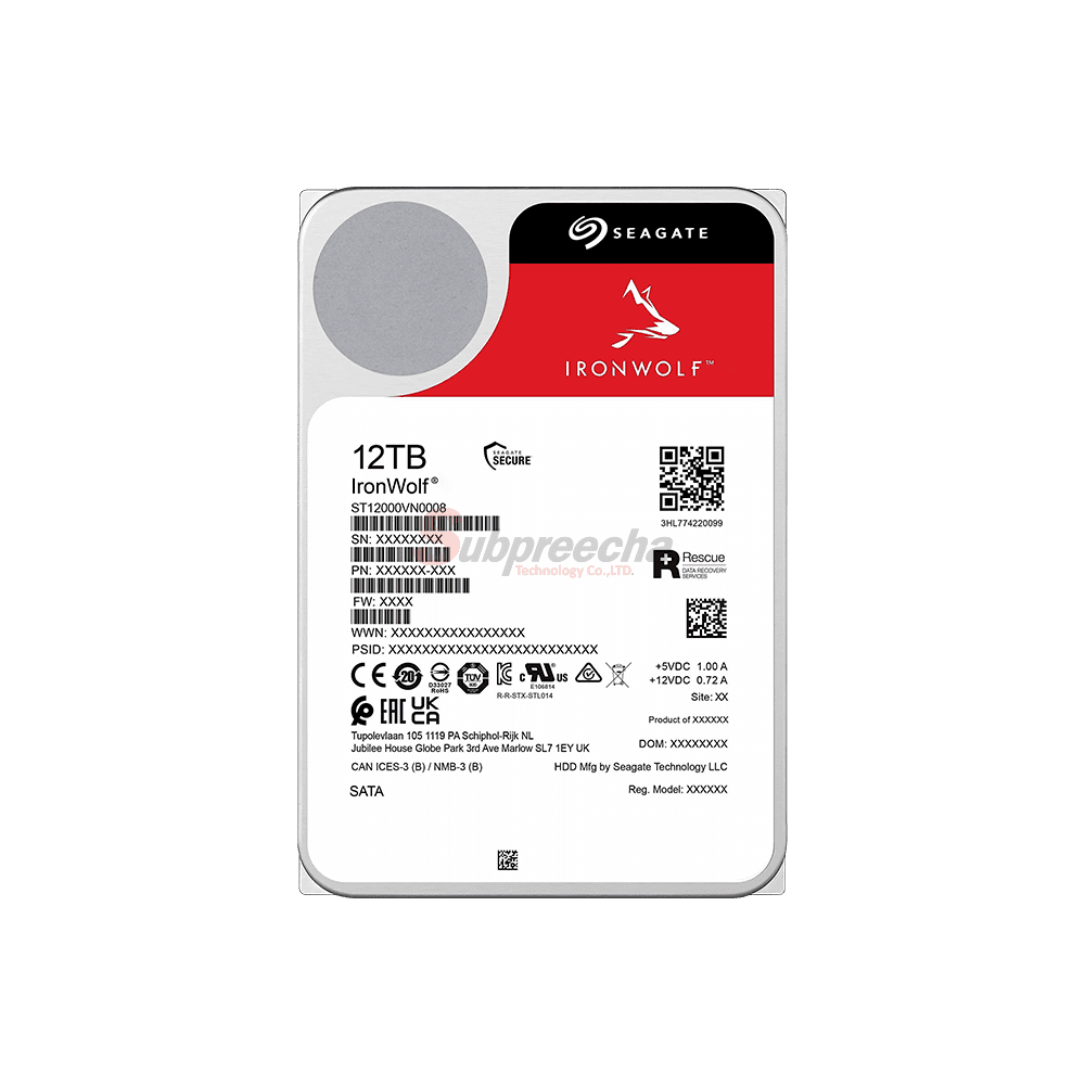HDD 12 TB SGT IRONWOLF1121 ทรัพย์ปรีชา เทคโนโลยี