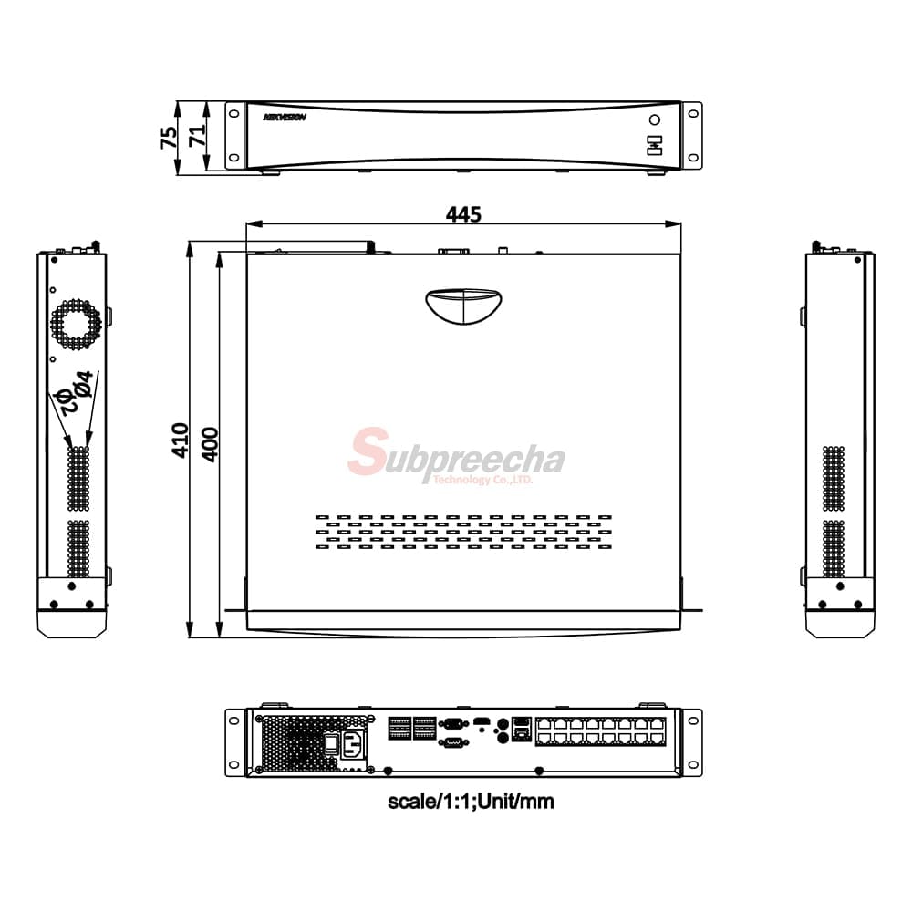 DS7732NXIK416PDimensionsimage1 ทรัพย์ปรีชา เทคโนโลยี