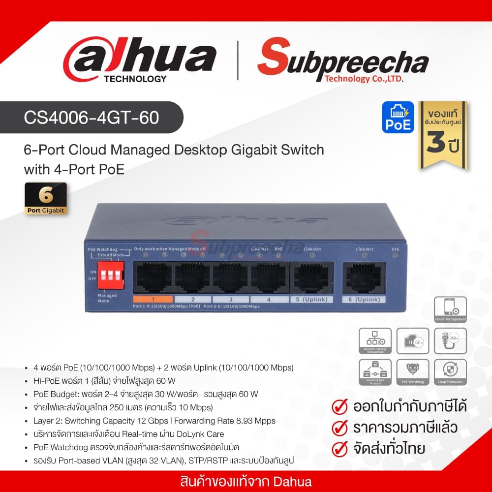 DHCS40064GT6030 ทรัพย์ปรีชา เทคโนโลยี
