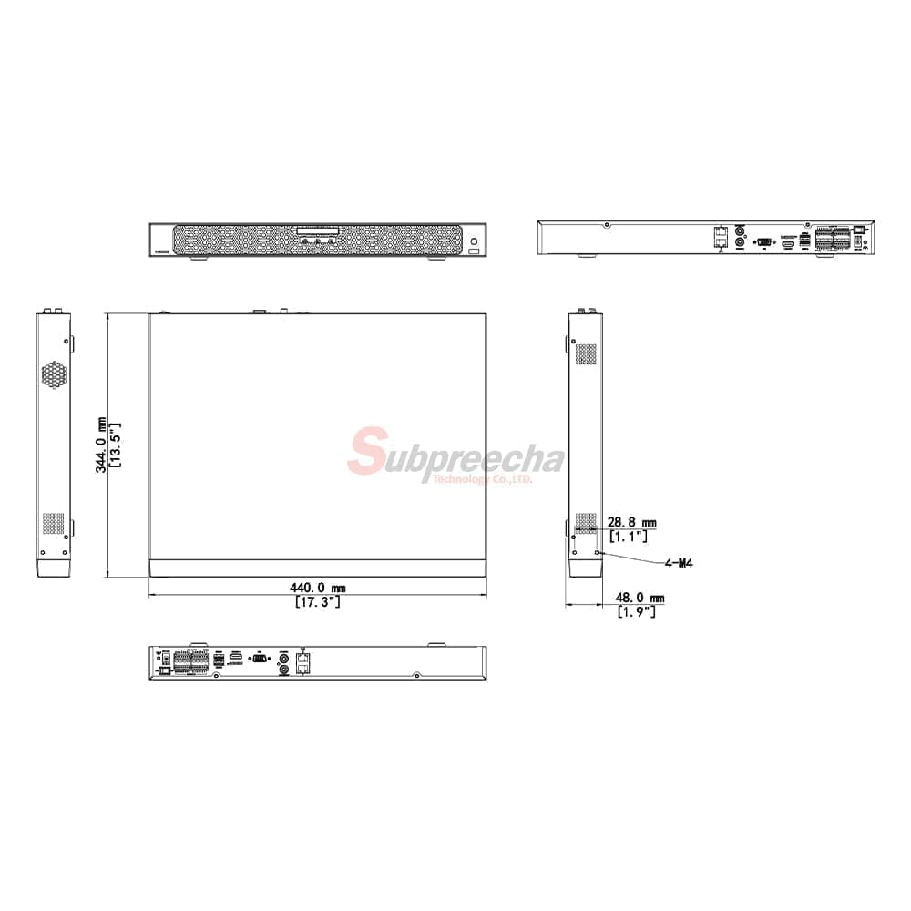 NVR50416BDimensions11 ทรัพย์ปรีชา เทคโนโลยี