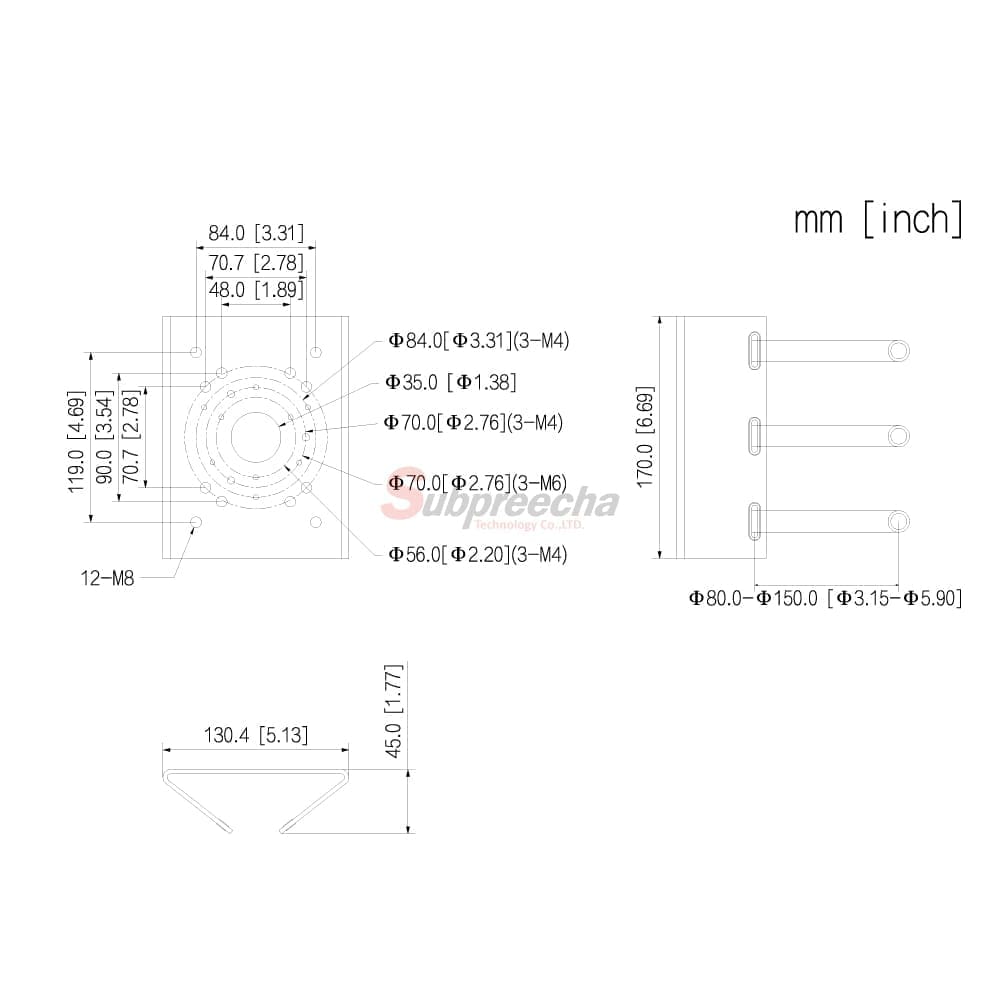 PFA150DIMENSIONS1 ทรัพย์ปรีชา เทคโนโลยี