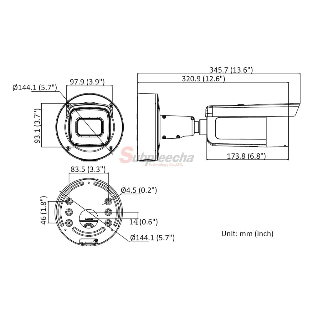 DS2CD2686G2IZS CDimensionsimage1 ทรัพย์ปรีชา เทคโนโลยี