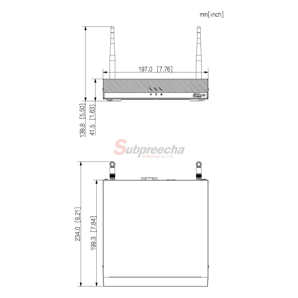 NVR2108HCWDIMENSIONS ทรัพย์ปรีชา เทคโนโลยี