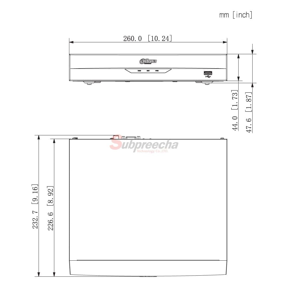 NVR2116HSIDIMENSIONS ทรัพย์ปรีชา เทคโนโลยี