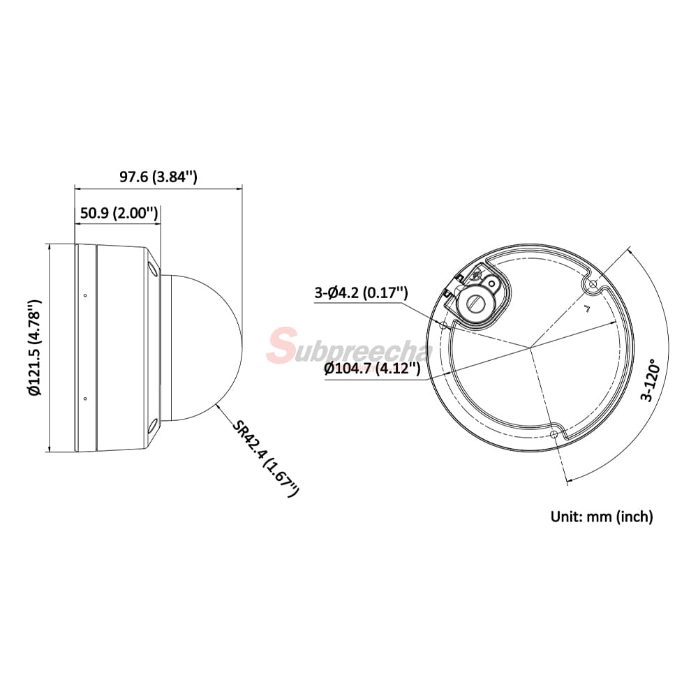 DS2CD1147G3LIUDimensionsimage1 ทรัพย์ปรีชา เทคโนโลยี