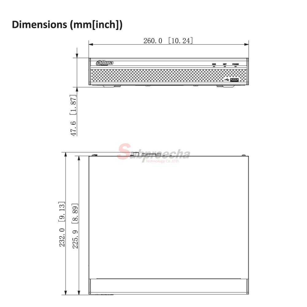 NVR4108HSP4KS2LDIMENSIONS ทรัพย์ปรีชา เทคโนโลยี