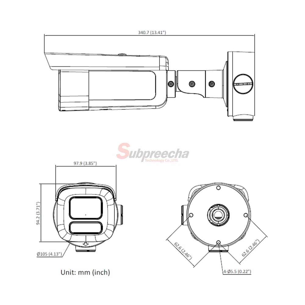 DS2CD3686G2TIZSHDimensionsimage1 ทรัพย์ปรีชา เทคโนโลยี