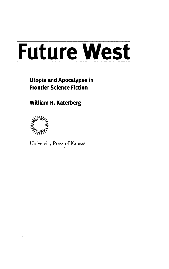 Cover of Future West