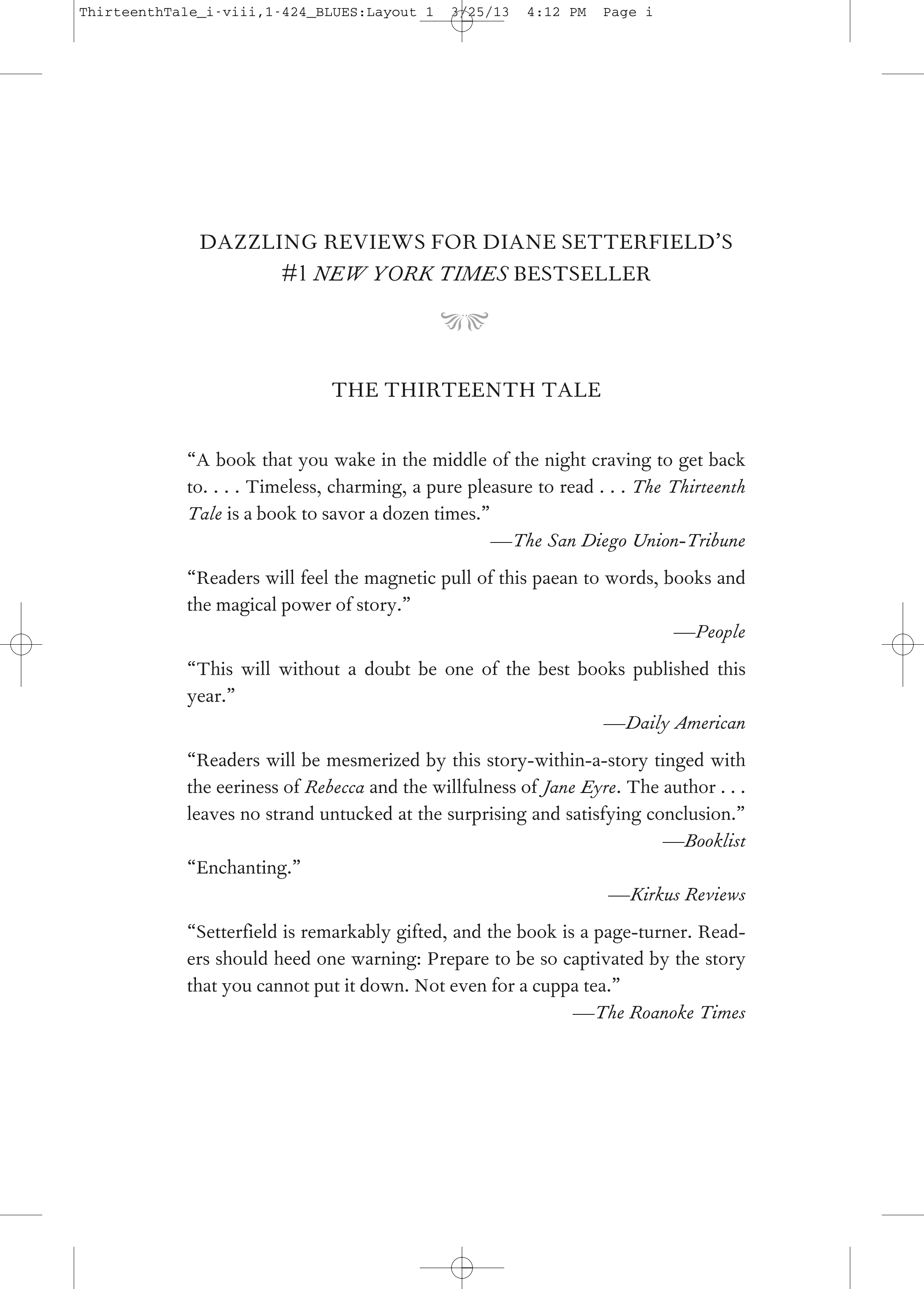 Cover of The Thirteenth Tale