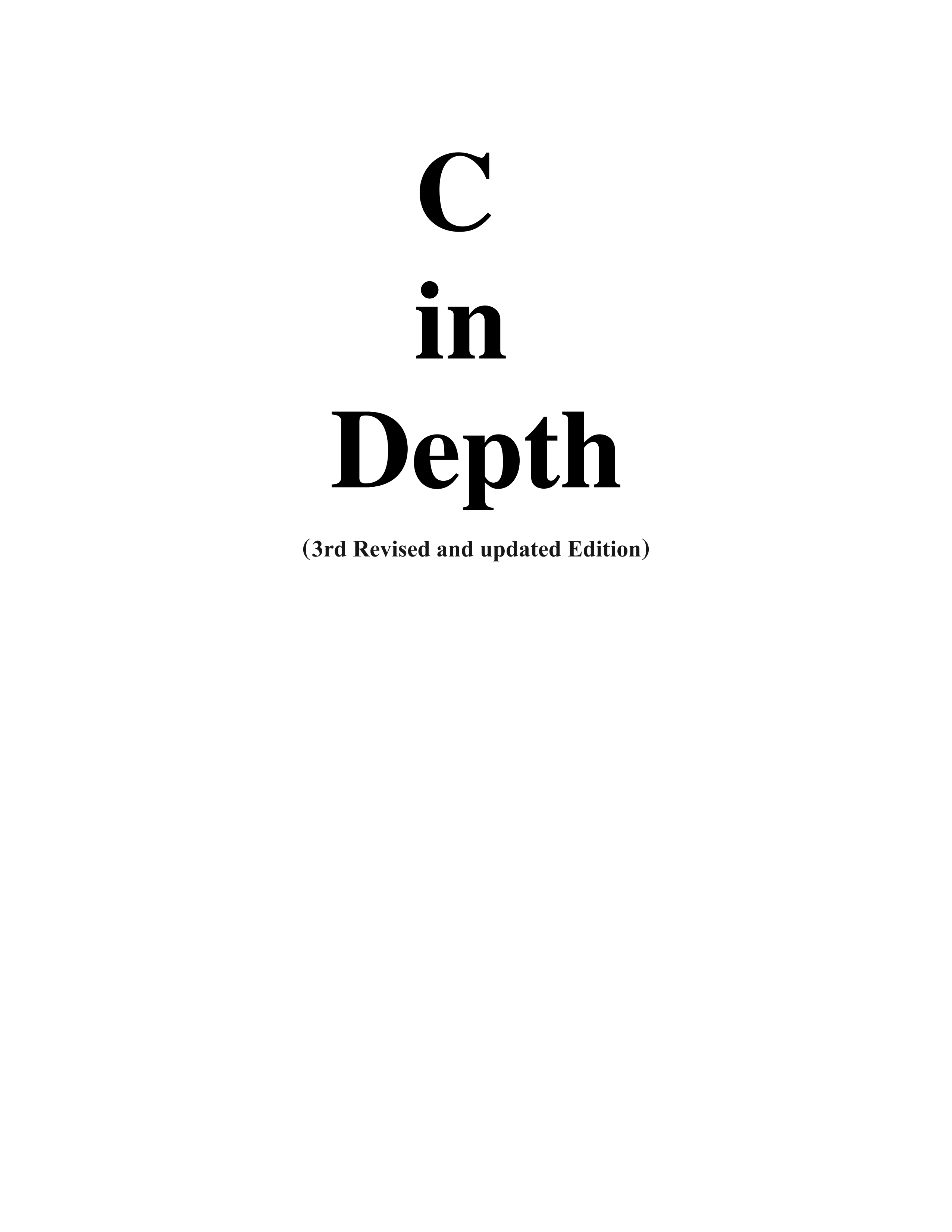 Cover of C IN Depth