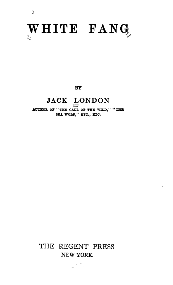Cover of White Fang
