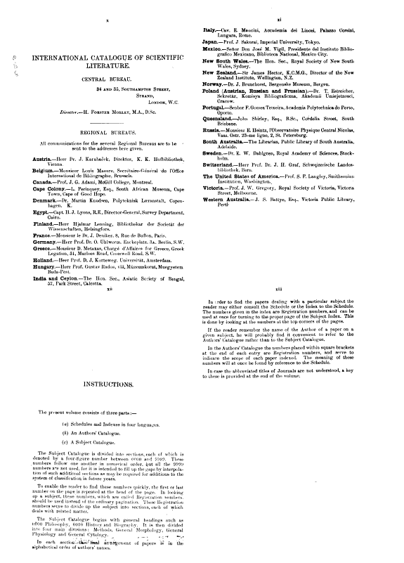 Cover of International Catalogue of Scientific Literature