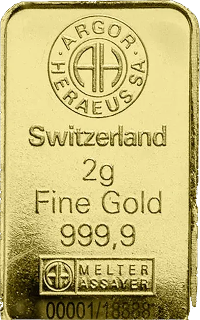 Argor-Heraeus gold bar 2 g