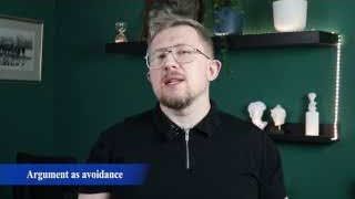 The phrase "Argument as avoidance" highlights the second mechanism where logic is used to resist therapeutic suggestions.