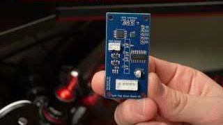 A detailed view of the final individual module PCB, showcasing its components.