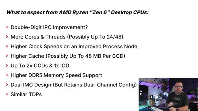AMD Ryzen “Zen 6” 桌面CPU预期特性