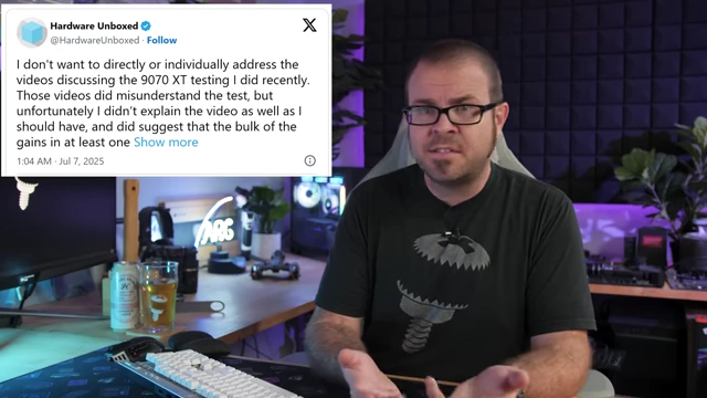 Hardware Unboxed 对 RX 9070 XT 测试的澄清
