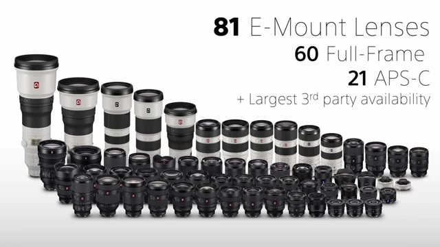 Sony E-Mount Lens Ecosystem statistics