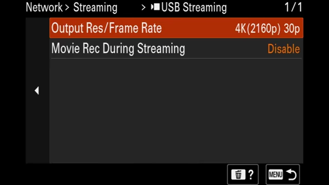 UVC Webcam 4K30 output setting
