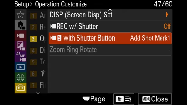 Customizing shutter button to add shot marks during video