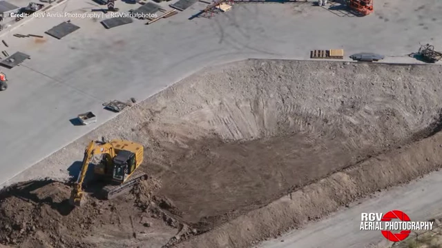 Groundwork commencing to replace the engine chill pit at the Masseys test site.