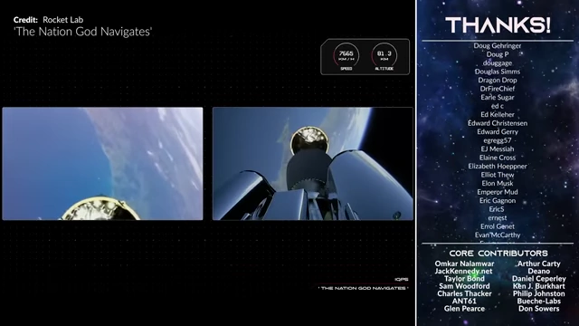 Rocket Lab Electron's stage separation and Rutherford engine firing during its fifth Electron launch for iQPS from New Zealand.