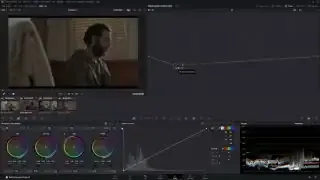 Before and after comparison of the color grade applied in DaVinci Resolve